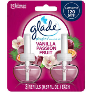 Glade Plugins Vanilla Passion Fruit Scented Oil Air Freshener Refill 2 Count - 1.34 Oz