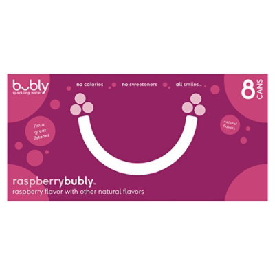 bubly Sparkling Water Raspberry Cans - 8-12 Fl. Oz.