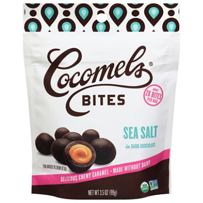 Cocomels Bites Caramels Coconut Milk Chocolate Covered Sea Salt - 3.5 Oz