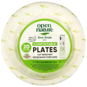 Open Nature Plates Compostable - 20 Count