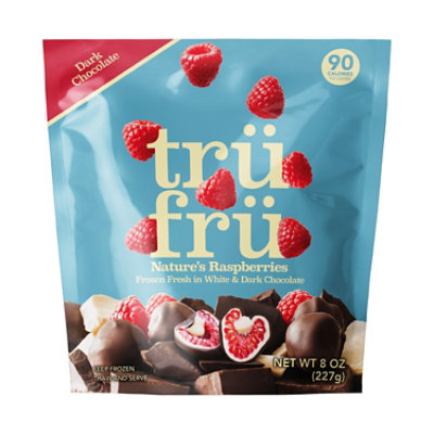 Tru Fru White & Dark Chocolate Raspberries - 8 Oz