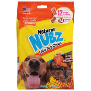 Nylabone Nubz Dog Chews Edible Chicken Large 12 Count - 1.5 Lb
