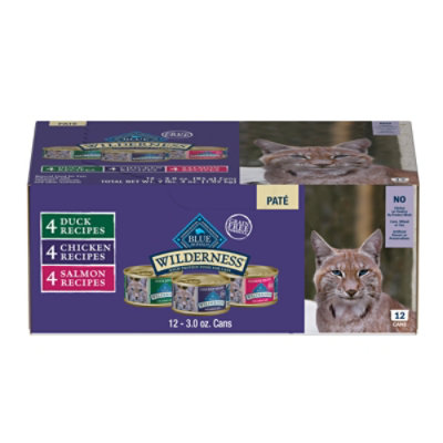 Blue Wilderness Duck/Salmon/Chicken Variety Pack Cat Food - 12-3 Oz