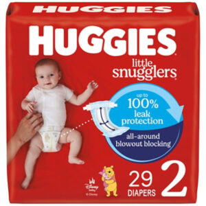 Huggies Little Snugglers Baby Diapers Size 2 (12-18 lbs) - 29 Count