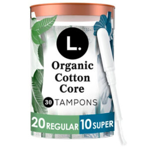 L. Organic Cotton Compact Tampons Regular/Super Absorbency Duo Pack - 30 Count