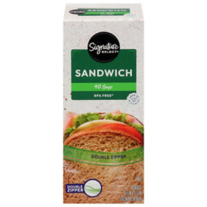 Signature SELECT Bags Sandwich Click & Lock Double Zipper - 40 Count