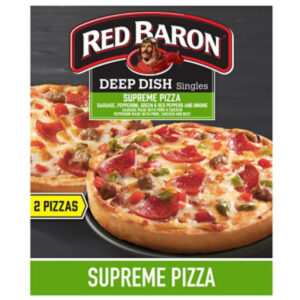 Red Baron Pizza Deep Dish Singles Supreme 2 Count - 11.5 Oz