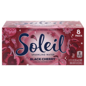 Soleil Black Cherry Sparkling Water - 8-12 Fl. Oz.