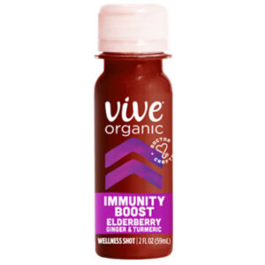 Vive Organic Immunity Boost Shot Elderberry Ginger and Turmeric Wellness Shot - 2 Fl. Oz.
