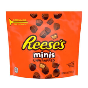 Reese's Minis Milk Chocolate Unwrapped Peanut Butter Cups Candy Bag - 7.6 Oz.