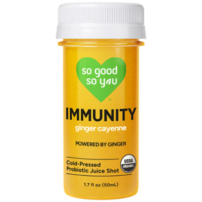 So Good So You Organic Immunity Ginger Cayenne Probiotic Juice Shot - 1.7 Fl. Oz.