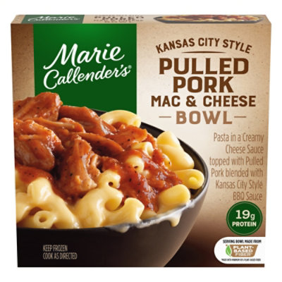 Marie Callender's Kansas City Style Pulled Pork Mac & Cheese Bowl Frozen Meal - 11 Oz