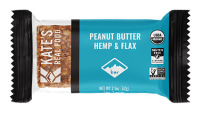 Kate's Real Food Peanut Butter Hemp & Flax Bar - 2.2 Oz