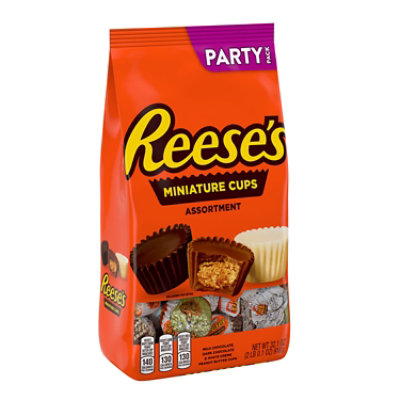 Reese's Miniatures Assorted Flavored Peanut Butter Cups Candy Party Pack - 32.1 Oz