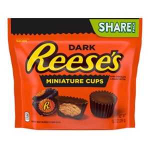 Reeses Miniatures Dark Chocolate Peanut Butter Cups Candy Share Pack - 10.2 Oz