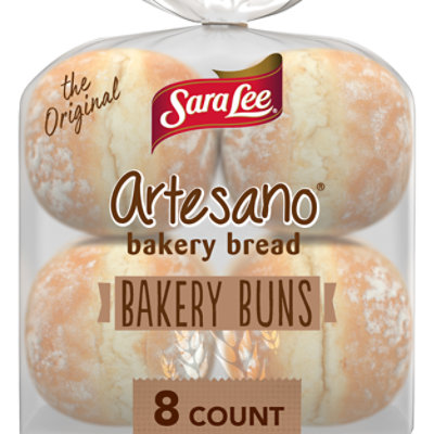 Sara Lee Artesano White Bakery Buns - 19 Oz