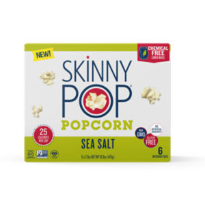 SkinnyPop Microwave Sea Salt Popcorn Microwavable Bags -6-2.8 Oz