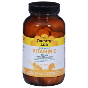 Country Life Vitamin C Chewable Wafers Gluten Free 500 mg - 90 Count