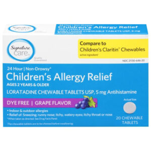 Signature Select/Care Allergy Relief Child Grape Chewable Tab - 20 Count