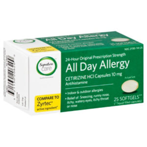 Signature Select/Care Allergy Cetirizine Softgels 10mg - 25 Count