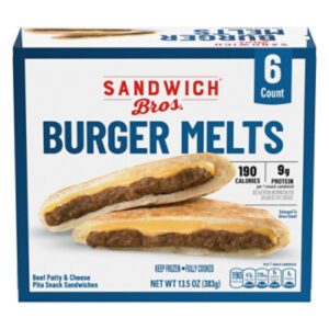 Sandwich Bros. Angus Cheeseburger Melts Flatbread Frozen Sandwiches -6-13.5 Oz