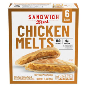 Sandwich Bros. Chicken Melts Flatbread Frozen Sandwiches -6-15 Oz