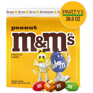M&M'S Peanut Milk Chocolate Candy Party Size - 38 Oz