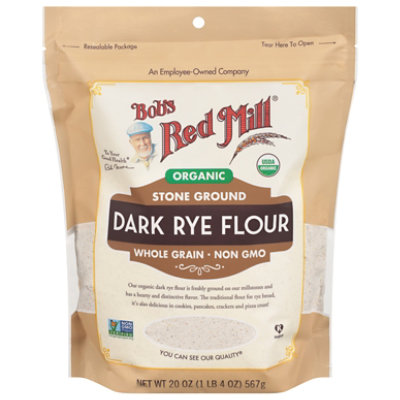 Bob's Red Mill Organic Stone Ground Whole Grain Dark Rye Flour - 20 Oz