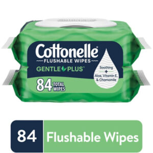 Cottonelle GentlePlus Flushable Wipes Flip-Top Packs 42 Wipes Per Pack  - 2 Count