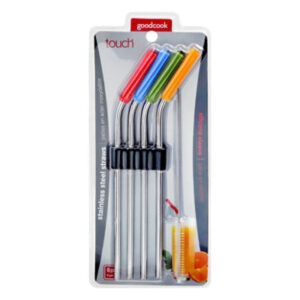 Good Cook Touch Straws Stainless Steel Silicone Sleeve - 6 Count