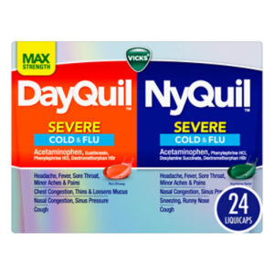 Vicks DayQuil & NyQuil SEVERE Cold & Flu LiquiCap Medicine - 24 Count