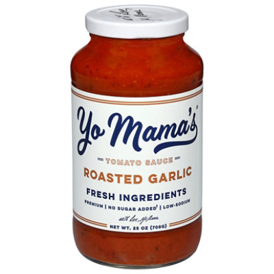 Yo Mamas Roasted Garlic Tomato Sauce - 16 Oz