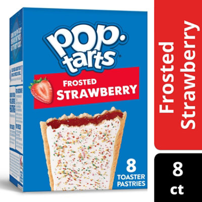 Pop-Tarts Toaster Pastries Frosted Strawberry Breakfast Foods 8 Count - 13.5 Oz