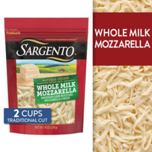 Sargento Shredded Whole Milk Mozzarella Natural Cheese - 8 Oz