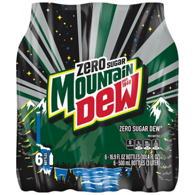 Mtn Dew Soda Zero Sugar - 6-16.9 Fl. Oz.