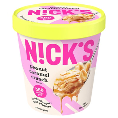 Nick's Peanut Caramel Crunch Ice Cream - 16 Oz