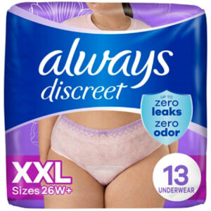Always Discreet Underwear For Women XXL Maximum - 13 Count