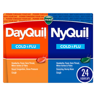 Vicks DayQuil & NyQuil Cold & Flu LiquiCap Medicine - 24 Count