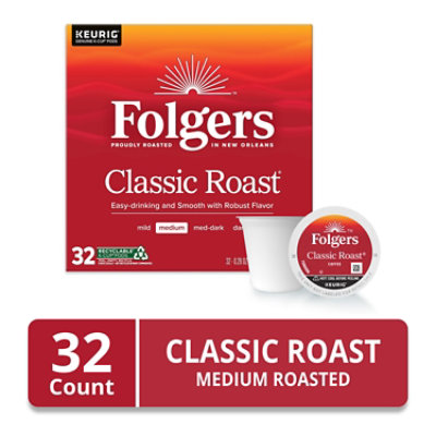 Folgers Classic Roast K -Cup - 32 Count