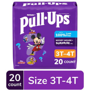 Pull-Ups Potty Training Underwear for Boys Size 3T to 4T - 20 Count