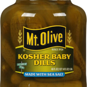 Mt Olive Kosher With Sea Salt Baby Dills - 46 Oz