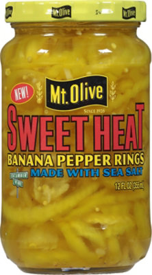 Mt Olive Sweet Heat Banana Pepper Rings - 12 Fl. Oz.