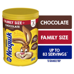 Nesquik Chocolate Flavor Powder Drink Mix Canister - 38 Oz