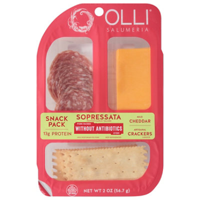 Olli Sopressata Cheddar Cracker Snack Tray - 2 Oz
