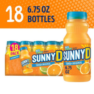 SunnyD Tangy Original Orange Juice Drink Bottles - 18-6.75 Fl. Oz.