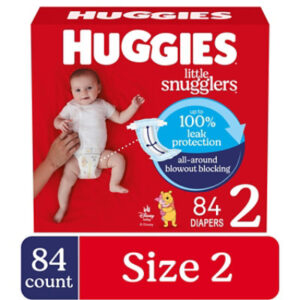 Huggies Little Snugglers Baby Diapers Size 2 (12-18 lbs) - 84 Count