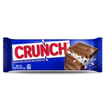 CRUNCH Milk Chocolate and Crisped Rice Full Size Candy Bar - 1.55 Oz