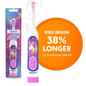 Spinbrush Mermaid And Unicorn Character Kids Electric Battery Soft Toothbrush - Each