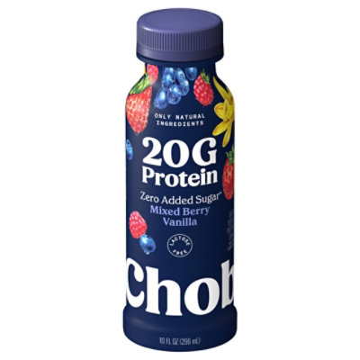 Chobani 20g Low-Fat Greek Yogurt Drink Mixed Berry Vanilla - 10 Fl. Oz.