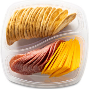 ReadyMeals Salami Tray Duo Sliced & Cheddar With Crackers Ready2Eat - Each